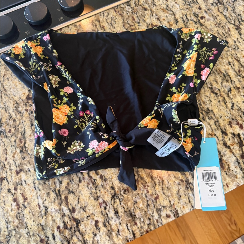 Beach Bunny Black Floral Bikini Top - Picture 2 of 5